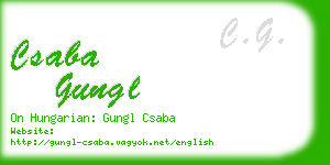 csaba gungl business card